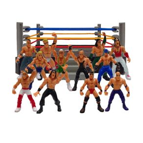 12Pcs Wrestler Athlete Wrestling Figure Gladiator Model Set Arena Battle Game Toy DIY Assembling Toys Classic Hobbies
