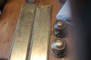 pair of pld brass handles and plates
