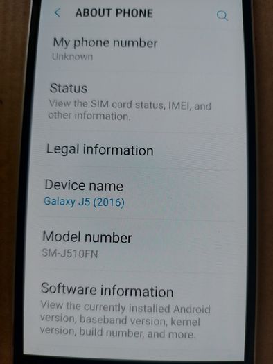 Samsung Galaxy J5 (2016) Model SM-J510FN, 2GB Ram, 16GB Storage, Reset and ready to go