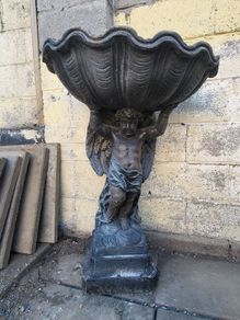 Cast Stone Cherub Garden Decoration