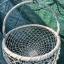 Vintage Aluminium Wooven Basket Image 3