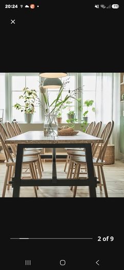 Beautiful large  Acacia wooden Ikea Dining Table
