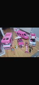 Barbie Vehicle & Doll Bundle - DreamCamper, Plane, Ambulance & Car