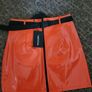pretty little thing vinyl zip skirt Image 3