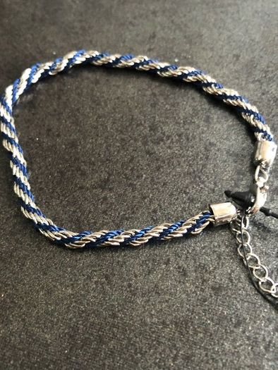 DesignSix London Candice Bracelet New With Tag, Silver & Navy Colour