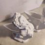 Pair vintage  hand made porcelain figurines / miniature vases or flower holder. Image 6