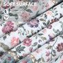 Hallway Runner Rug 60x180 cm, Floral Bedside Rugs Bedroom, Washable Farmhouse Carpet for Living Room, Low Pile Foldable Floor Mat for Kitchen, Blue Image 3