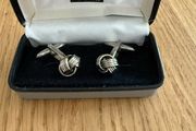 Roche Silver Tone Knot Cufflinks