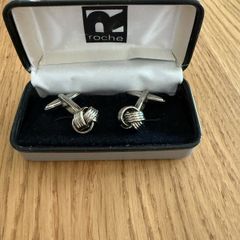 Roche Silver Tone Knot Cufflinks