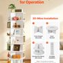 7 Tiers Rotating Shoe Rack Tower with Wheels, Movable 360 Image 6