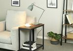 New Industrial Side, End, Bedside Table With Mesh Shelf -FREE P&P