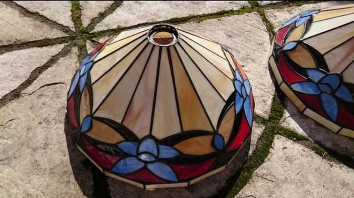 Pair of Tiffany style lamp shades