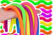 6x Stretchy Children Fidget Noodles String Fidget Stretchy Monkey Worm Noodle String Toy for Kids and Adults, DIY Hand-Knit Rope Anti Stress Rope Sensory for Reducing Anxiety &amp; Stress (FREE POSTAGE)