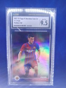 PEDRI 2021-22 Topps FC Barcelona Team Set - Rainbow Foil /275 (CSG 9.5 Mint Plus)