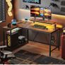 132.5CM L-Shaped Desk with 3 Power Outlets & 2 USB Ports, LED Strip Lights Image 4
