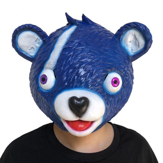 Fortnite Mask Bear Cuddle Team Leader Latex Mask Game Cosplay Halloween Trick Fort Nite Night Fortnight