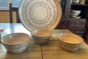 Nicholas Mosse lavender set of three breakfast bowls . Priced as a set