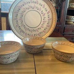 Nicholas Mosse lavender set of three breakfast bowls . Priced as a set