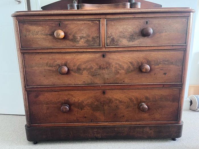 antique chest of drawers.