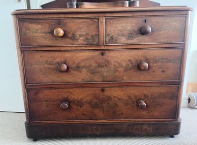 antique chest of drawers.