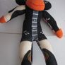 Guitar Sock Monkey Handmade Plush Toy Image 6