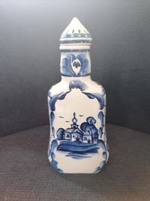GZHEL Folk Art Decanter