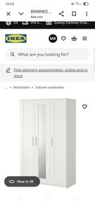 Wardrobe with mirror BRIMNES Ikea