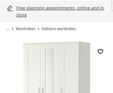 Wardrobe with mirror BRIMNES Ikea