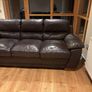 brown leather sofa Image 6