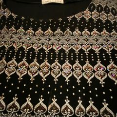 Black/White Sparkling Glitter Top  Size EU 44 Mint Condition