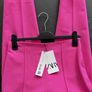 Zara Minimalist High Waist Trousers Pink XS -Brand New Image 3