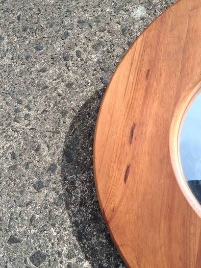 Mid Century Scandinavian Solid Hardwood Mirror