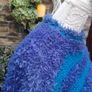 Chunky Blue and purple sweater 80s batwing Medium Image 4