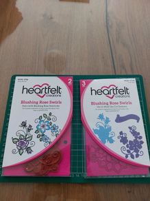 Heartfelt stamps and dies set- blushing rose swirls
