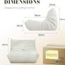 Floor Sofa - No Assembly Required Couch in a Box, Armless Small Accent Chair in Soft Shiny Fleece,Bean Bag Chair for Living Room, Bedroom, Apartment & Office Image 2