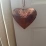 Copper Coated Heart Shaped Hanging Ornament Image 2