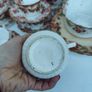 Vintage tea set, 1940's or earlier, with gold edging and floral pattern. Cafe wedding decor Image 7