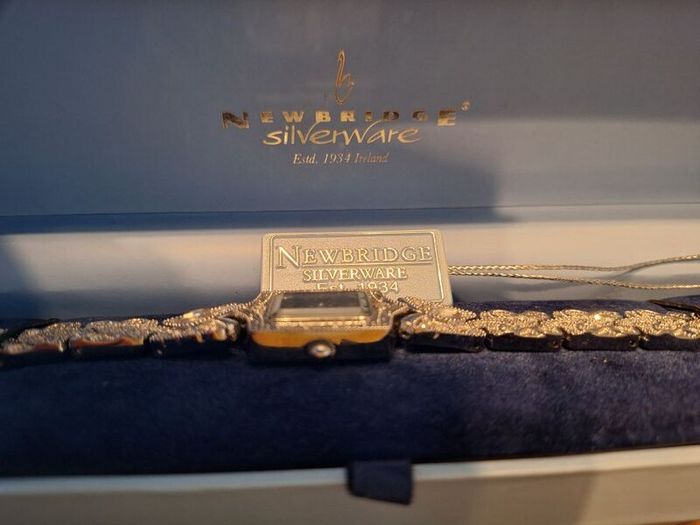 Newbridge Silver Butterfly Watch - This is a gift that was never worn so it should be passed on to somebody who will wear it and enjoy it, as it a stunning little watch with beautifull butterfly diamond detailing on the straying. It has just had a new bat