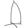 Hammock Chair Stand, Hanging Heavy Duty Metal Frame Hammock Stand with Chain, for Hanging Hammock Air Porch Swing Chair, Egg Cahir, Indoor & Outdoor Use, Black Image 2