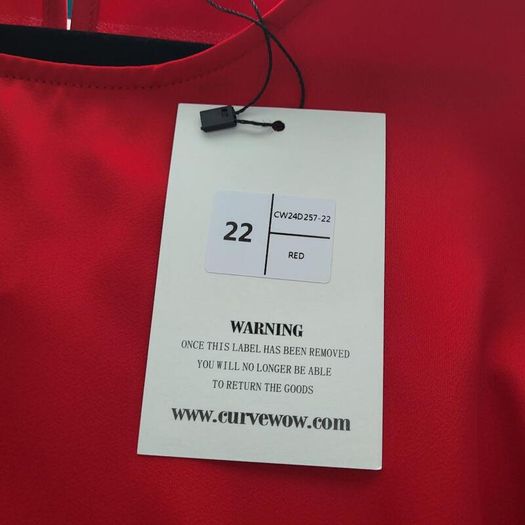Brand new red satin dress, Size 22