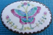 Vintage Chinese Canton Enamel on Brass  Trinket Box