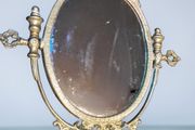 Antique brass mirror