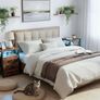 Bedside Table Set of 2 with Charging Station, Side Table with Led Lights Image 7