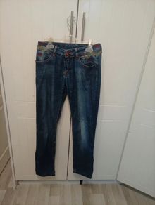 Desigual embroidered jeans women
