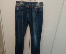 Desigual embroidered jeans women