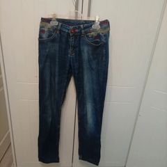 Desigual embroidered jeans women