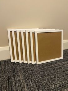 7 Wooden Frames 30x30cm