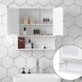 Double Mirror Doors Bathroom Cabinet, Wall Cabinet, Storage Cupboard, Wall-Mounted Storage Unit, Adjustable Height Shelves, 56 x 13 x 58 cm (FREE POSTAGE) Image 6