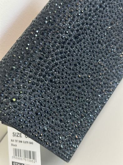 Brand-new Black Sequins Envelope Clutch Bag with Detachable Chain Strap