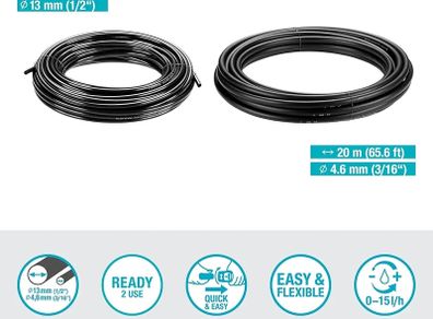 Micro-Drip-System Drip Irrigation Set Terrace (30 plants): Starter set, ready to use, water-saving irrigation system, simple & flexible connection technology (13400-20)